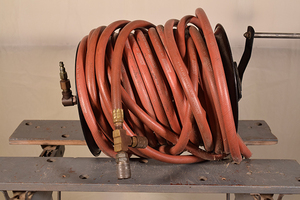 lot 8 image: Speedaire 38 Air Hose, Approx. 50Ft. On Reel Model #CU6100LN