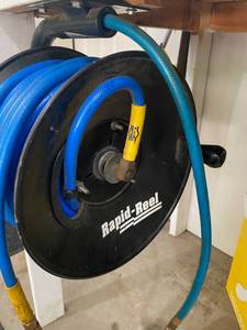 lot 59 image: American Made Rapid Reel, with Compressor Hose