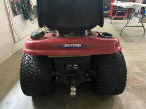 lot 5 image: 2003 Craftsman 25 horsepower Lawn Tractor with Mower and Snow Thrower attachments