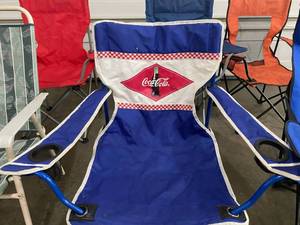 lot 83 image: Six Folding Chairs including Coca-Cola Chair