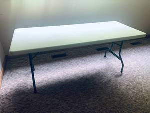lot 102 image: White Utility Table 102