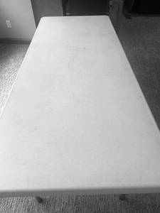 lot 101 image: White Utility Table 101
