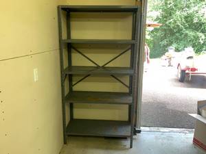 lot 219 image: Set of Five Metal Shelving