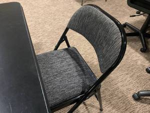 lot 107 image: Folding table and chairs