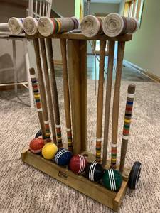 lot 121 image: Forster Wood Croquet Set