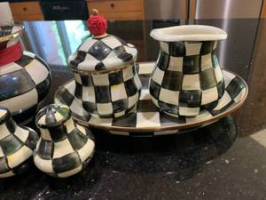 lot 171 image: MacKenzie Childs wood ornamental tea set
