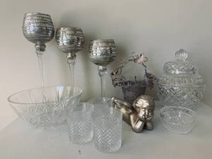 lot 294 image: Cut Glass and Mixed Metallic Group