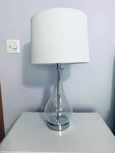 lot 36 image: Crackled Glass Lamps