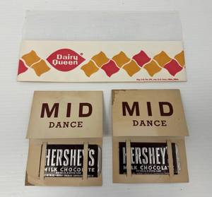 lot 10 image: Real Cool Her-Shey Is Mid-Hi-Ys Holiday Dance Invites (RARE) And Vintage Dairy Queen Hat