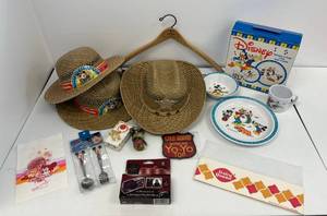 lot 20 image: Large Group Of Disney Collectible Including Straw Hats And More