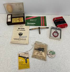 lot 23 image: Group Of Vintage Gun Manuals, Honing Kit And More