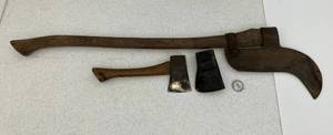 lot 26 image: Two Primitive Axes