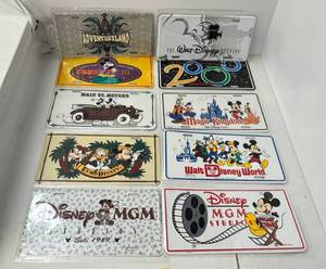 lot 49 image: Group Of Vintage Disney License Plates NIB