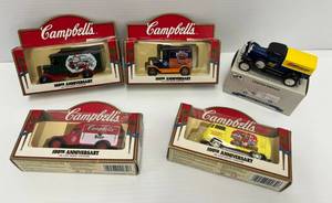 lot 125 image: Group Of Die Cast Campbells Soup Trucks And More