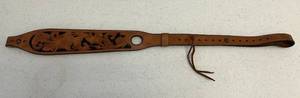lot 82 image: Bianchi #74  Cobra Grande Tooled Leather  Adjustable Gun Sling