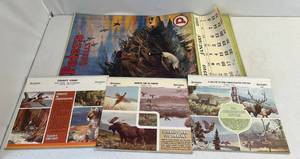 lot 84 image: Group Including Remington 1977,1978,1979 Calendars And Peters Shells 1994 Repro Corresponds With 1910 Dates Calendar