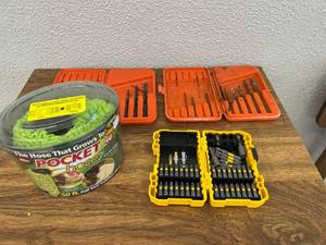 NIB 50 Pocket Hose, Drill Bits & Accessories Kit