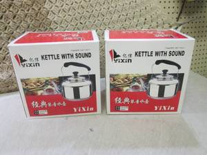 (F-0) 2 Tea Kettles with Sound...