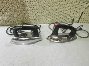 (F-3) 2 Vintage Electric Irons...