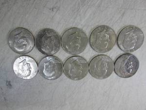 (CNTR) 10 Ike Dollar Coins 1 1972 R...