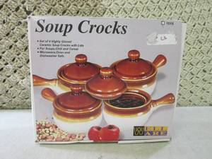 (BS) Set of 4 Soup Crocks...