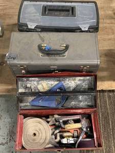 3 Tool Boxes (1 with contents)