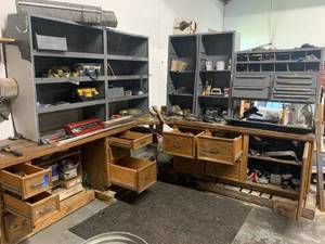 Entire Work Bench & Cabinets with All Contents