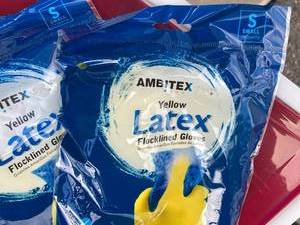 Flocklined Latex Gloves