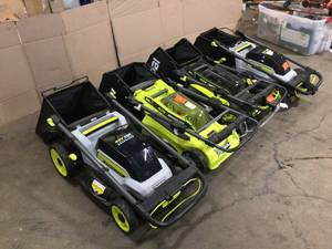 Assorted Lot of  Lawn Mowers, Battery Operated - Used Customer Returns - Review all pictures