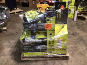 Mix Lot of Ryobi Tools, Tile Saws, Trimmers, Back Pack Blowers, ETC. - Customer Returns - Review all pictures