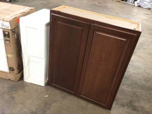 Mix Lot of Storage Cabinets, In White and Brown - Review all pictures - Open Boxes