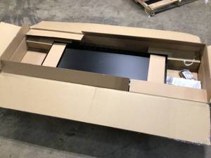 Husky Ready-to-Assemble 24-Gauge Steel Freestanding Garage Cabinet in Black (48 in. W x 72 in. H x 18 in. D) - Open Box - Review all pictures