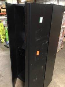 Husky Heavy Duty Welded 20-Gauge Steel Freestanding Garage Cabinet in Black (36 in. W x 81 in. H x 24 in. D) - Customer Return May Be Missing Pcs, Contain Dents, Scratches etc. - Review all pictures