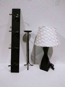 Table Lamp, Candle Holder, Wall Mount Coat Rack