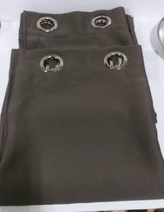 2 Gray Blackout Curtain Panels