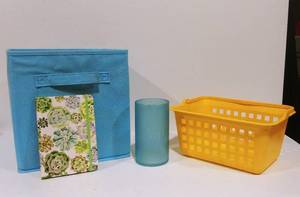 Utility Basket, Cube Storage Box, Glass Vase