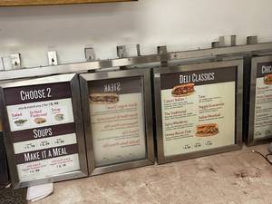 Quiznos Menu Board and Hanging Bracket