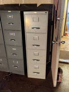 File Cabinet Containing Plumbing and Electrical Supplies