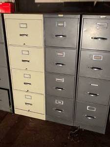 File Cabinet Containing Painting, Electrical, Drywall, and Other Supplies