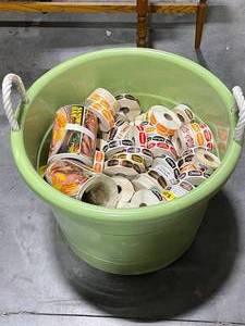 Basket of Sticker Food Labels
