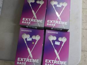 4 Magnavoz Extreme Bass Earbuds wit...