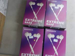 4 Magnavoz Extreme Bass Earbuds wit...
