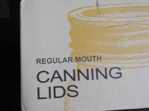 Box of 168 Regular canning lids...