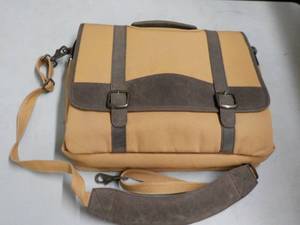 Canvas and Leather Bag with Shoulde...
