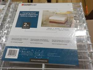 Case of 4 - 2 ft Metal Hanging Shel...
