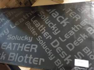 Leather Desk Pad and 2 Floor Protec...