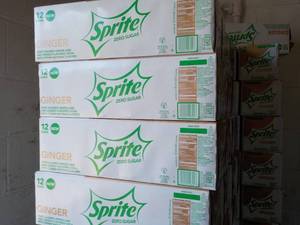 4 - 12 packs Sprite Ginger Zero Sug...