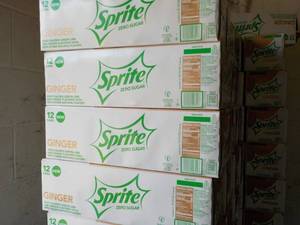 4 - 12 packs Sprite Ginger Zero Sug...