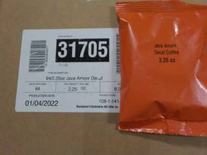 Case of Java Amore Decaf Coffee...
