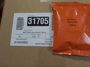 Case of Java Amore Decaf Coffee...